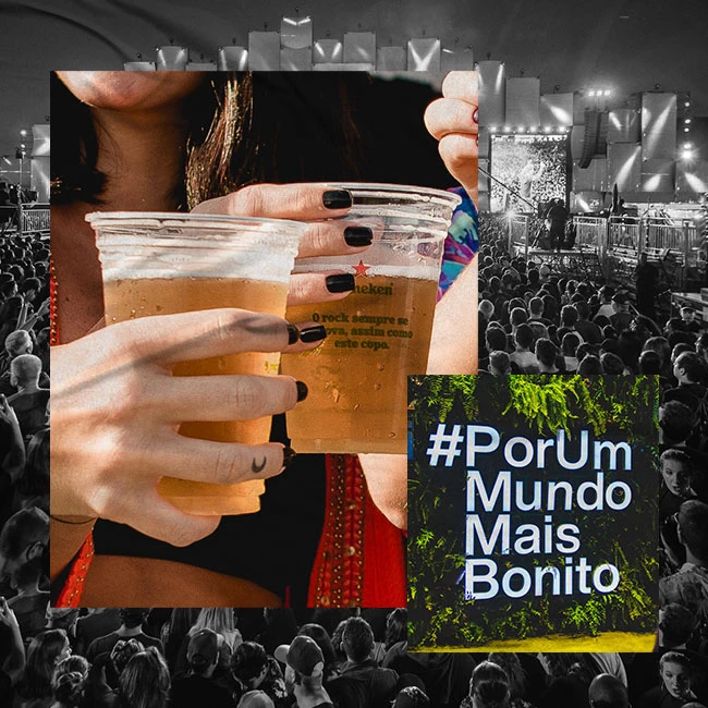 Rock in Rio, Natura e Heineken reciclam copos de plástico da cerveja consumidos em 2019.
