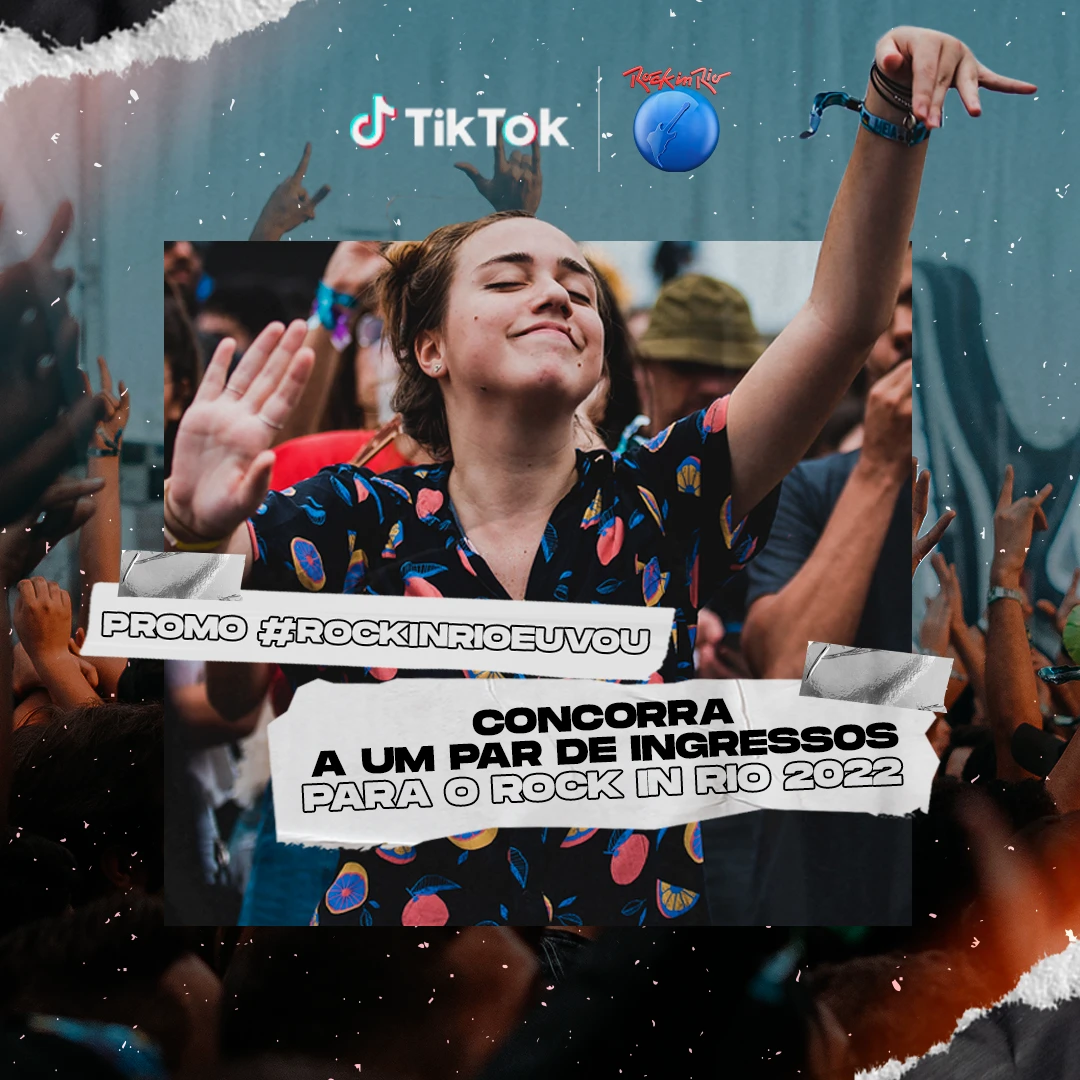 Concorra a um par de ingressos na promoção #RockinRioEuVou no TikTok!
