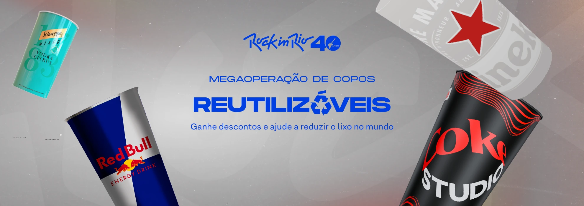 MEGAOPERAÇÃO INÉDITA DE COPOS REUTILIZÁVEIS NO ROCK IN RIO